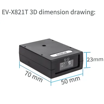 2D Fix de coduri de Bare 2D Senzor CMOS USB/TTL/RS232 Cablu Detectare Automată Decodare Fixe Cititor de coduri de Bare 1015