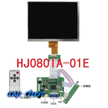 8 inch ecran lcd HJ080IA-01E 1024*768 hd IPS Display LCD + HDMI/VGA/2AV Control Driver de Placa 1037