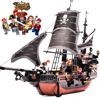 GUDI bloc Piratii din Caraibe Perla Neagra Navă Fantomă Blocuri kit Cărămizi Film Clasic Model pentru copii Jucarii pentru Copii cadouri 1088