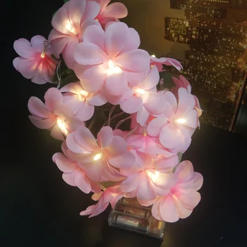 Creative Roz Frangipani LED Șir de Lumini, Baterie Florale de Iluminat de Vacanță,Petrecere de Ghirlandă de Flori Decor.,Decorare Dormitor 1291