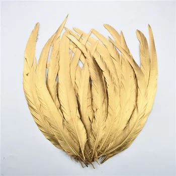 100piesă/Mult Aur, Argint Muiată Coada Cocoș Pene pentru Meserii 12-14