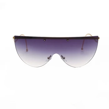 Supradimensionat ochelari de Soare pentru Femei 2020 Moda de Metal Curbat Jumătate fără ramă de ochelari de Soare Barbati Femei Mare de Rame de Ochelari de Nuante UV400 Ochelari 1793