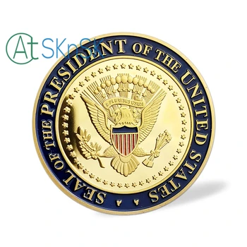 Casa albă a 44-lea Președinte al Statelor Unite, Barack Obama, a Semnat Personal Moneda Placat cu Aur de Monede Comemorative 1824