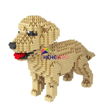 950pcs+ 6618-6 Golden Retriever Bloc Animale de companie Câine, Bloc Mini Cărămizi Model Drăguț Asambla Diy Model de Jucarii pentru Copii Cadouri 1895