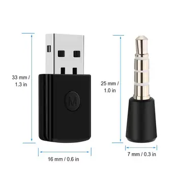 Mini USB Bluetooth Adaptor de 3,5 mm, Bluetooth 4.0+EDR USB Adaptor pentru PS4 Performanță Stabilă Cască Bluetooth 2087