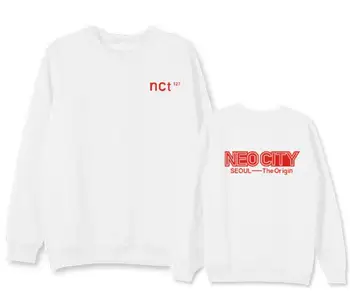 Kpop nct 127 seul concert același imprimare o gât pulover hoodies pentru barbati femei vrac/lana subtire tricoul 4 culori 218