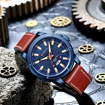 CURREN NOU Ceasuri pentru Barbati Brand de Top de Lux Cuarț Ceas de Curea din Piele de Afaceri de Moda Ceas de mână pentru Bărbați 2282