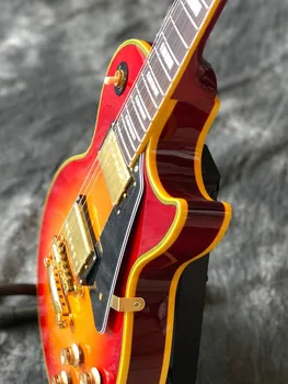Sunburst de culoare personalizate chitara Electrica,manopera 6 intepaturi gitaar,rosewood fingerboard guitarra.poze reale 2754