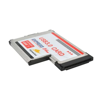 Kebidumei USB 3.0 PCI Express Card Adaptor de 5Gbps Dual 3 Porturi 54mm Slot PCMCIA USB3.0 HUB în Interiorul Converter Pentru Laptop Notebook 2843