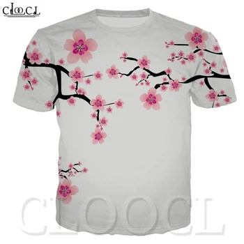 CLOOCL de Imprimare 3D Bărbați/Femei T Shirt Anime Plum Blossom Maneci Scurte O-Neck Tricou Amuzant Tricouri Unisex Harajuku tricouri Topuri Tricouri 33