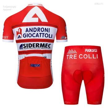2019 Tur Echipa ANDRO Pro Cycling Jersey Maneci Scurte Set Ropa Ciclismo Mens Vara iute Uscat Bicicleta Maillots Culotte 9D Gel 3743