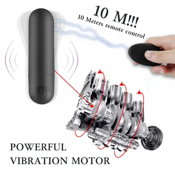 Telecomanda Wireless Bullet Vibratoare jucarii Sexuale pentru Femei 10 Moduri de Încărcare USB Lenjerie de corp Vibrator pentru Femei Jucării Sexuale 395