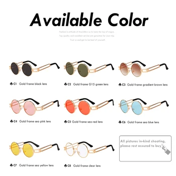 XIU Nou Brand de Designer Rotund ochelari de Soare pentru Femei de Aur de Metal de Epocă Retro ochelari de Soare Moda Barbati Ochelari de Lux de Calitate UV400 4375