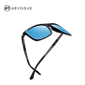 AEVOGUE Polarizat ochelari de Soare Barbati de Aluminiu și Magneziu Templu Dreptunghi Design Clasic de Lux Oculos De sol de Conducere UV400 AE0612 4616