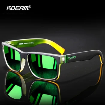 KDEAM Sus Unisex Modernizare a Sportului Fotocromatică Polarizat ochelari de Soare Barbati Pătrat Exterior de Conducere Oglindă Ochelari de Soare Nuante KD505 4900