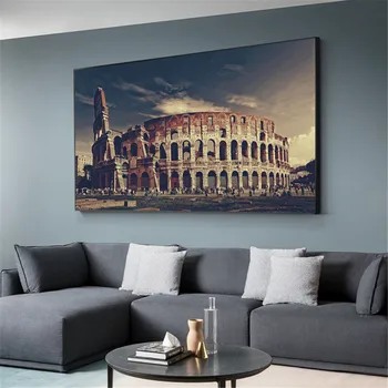 European Stil Roman Colosseum Arhitectura Imagine Poster De Imprimare Panza De Pictura Arta De Perete Camera De Zi De Decorare Acasă 587