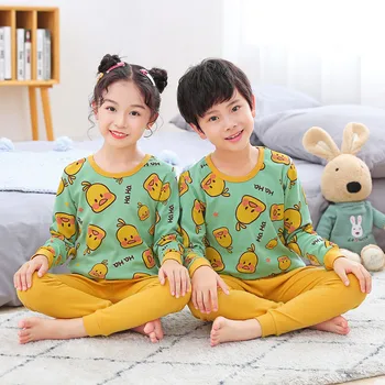 Copii Seturi de Pijamale Baieti Fete din Bumbac Costum de Noapte, Copii Desene animate Pijamale Pijamale copii, Pijamale Copii 2-13Y Adolescenti Haine 6037