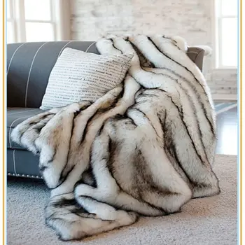 Europene imitație fox pătură de blană artificială pătură PV gramada pătură pat coada pătură 624