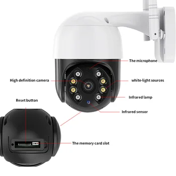 Camera IP 1080P PTZ de Exterior Wireless Wifi Camerele de Securitate Acasă Camera de Supraveghere Audio 2-Way CCTV Pet Camera 2MP Baby Monitor 6561