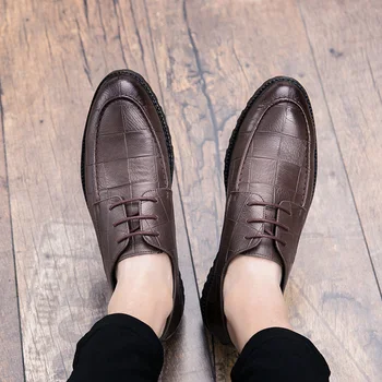 OZERSK New Sosire Retro Stil Carouri de Proiectare Oamenii de Afaceri Clasic Formale Pantofi Rotund-Deget de la picior din Piele Pantofi Barbati Oxford Pantofi Rochie 694