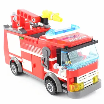 Kazi 8054 206pcs FireTruck Blocuri Pompier Jucării Cărămizi oraș de Învățământ DIY Cărămizi de Construcție playmobile Legoing 779