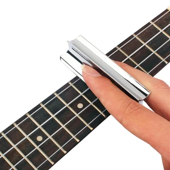 Chitara Slide Oțel Inoxidabil Masiv Ton Bar Hawaiian Slider pentru Chitară electro-Acustică Instrumente Portabile(Culoare Crom) 8547