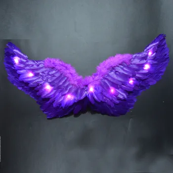 Violet LED-uri Strălucire de Lumină Pană de Înger Aripa Aripi de Zână elemente de Recuzită de Nunta, Cadou de Ziua Hen Petrecere Copil de Dus crăciun Crăciun Halloween 950