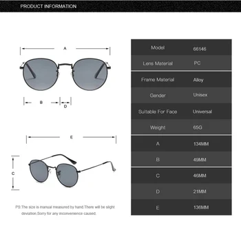 2020 Retro Ten Oval Cadru Metalic Oglindă ochelari de Soare Femei Bărbați Epocă Ochelari de Soare Doamnelor Designer de Brand UV400 989