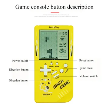 Portable Consola De Jocuri Tetris Jocuri Portabile Jucători Ecran Mare De Jocuri Electronice Jucarii De Buzunar, Consola De Joc Clasic Copilărie Cadou