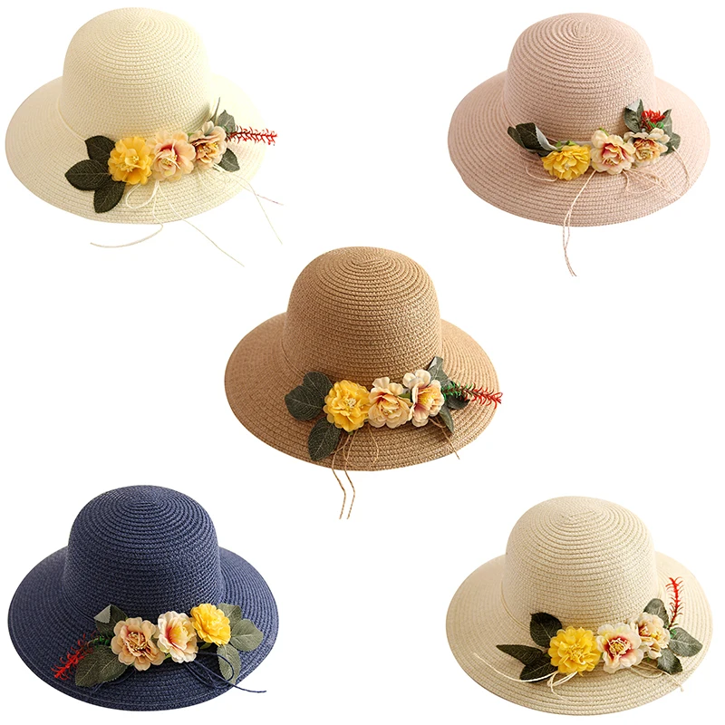 Do not Consultation Tahiti Pălării de soare pentru femei fete margine largă pălărie de paie dischetă  de călătorie de vară pe plajă capac 2019 noi toate-meci de flori decor  palarie de soare cumpara online | Îmbrăcăminte