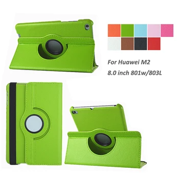Flip-Suport Pliante Litchi Piele PU Caz de Protecție Piele pentru Huawei MediaPad M2 8.0 inch 801W / 803L husa pentru Tableta Accesoriu 1044