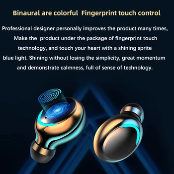 Fără Fir Bluetooth Casti cu Microfon Sport rezistent la apa TWS Căști Bluetooth Touch Control Wireless Căști Auriculare Telefon 12535