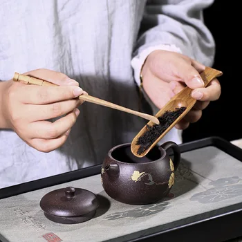 Culoare handpainted ceainic yixing noroi negru de masterat manual fierbător kung fu drinkware 129103