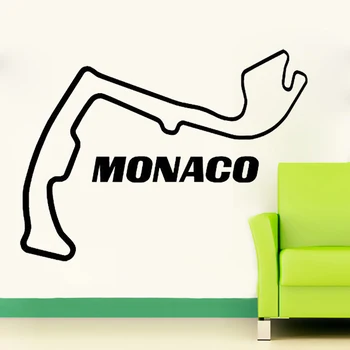 Monaco Pista De Curse F1 Circuit De Perete Autocolant Decor Camera De Zi Dormitor Baie Arta Picturi Murale De Perete Decalcomanii 196136