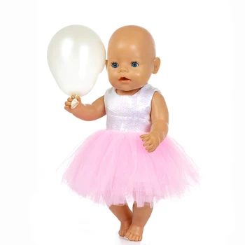 De înaltă Calitate Strălucire Rochie Haine se Potrivesc Pentru copil născut 43cm Haine Papusa Papusa Accesorii Pentru 17inch Baby Doll 1992