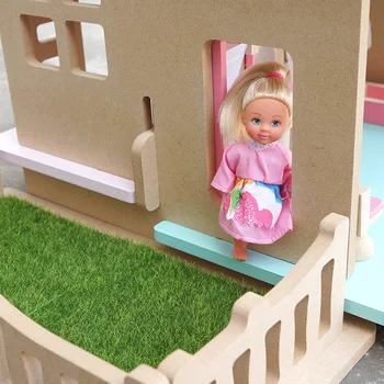 Mare de Lemn DIY Casa Papusa in Miniatura Cutie de Teatru Casa Kit Mobilier casă de Păpuși Model Modern Poppenhuis Jucărie Drăguț pentru Copii OO50WW 3900