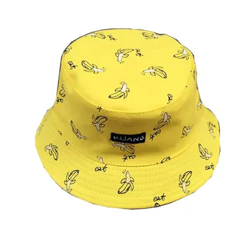 Moda Unisex Din Bumbac Banana Model De Pălărie Bob Sepci Hip Hop De Sport În Aer Liber De Vară Plaja Doamnelor Soare Pescuit Găleată Pălării 4667