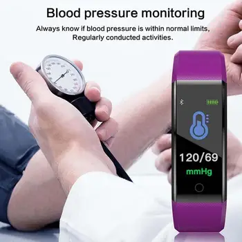 Brățară Inteligent Ceas 115 Plus Smart Bratara Fitness Tracker Impermeabil Tensiunii Arteriale Monitor De Ritm Cardiac Ceas Inteligent Femei