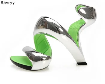 Hot de Moda Uimitor de Ciudat Șarpe Toc Sandale Design white snake sandale populare design spirală femeie fermecătoare petrecere de vara, pantofi 58250