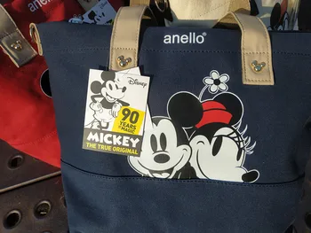 Disney nouă geantă de mână de mare Mimi panza de imprimare de desene animate mouse-ul portabil cu diagonala doamnelor singur umăr pătrat mic sac