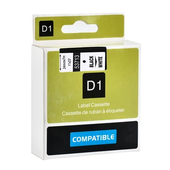 Cidy 5pcs Compatibil Dymo Labelmanager 24mm D1 Negru pe Alb Dymo Filtru dymo 53713 Eticheta Banda de Cartușe pentru dymo LM160 LM280