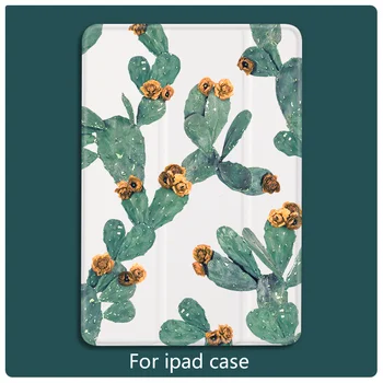 Vara de Palmier frunze de Cactus Tableta Caz Pentru iPad Air 9.7 2019 fundas Ultra Slim PU Plastic Trezire Smart Cover Caz pentru iPad mini 5 4 3