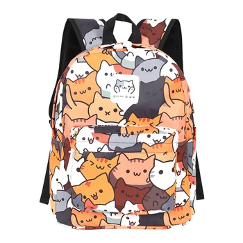 2018 Anime Neko Atsume Femei Rucsac pentru Fete Băieți Drăguț pisica curtea de Călătorie Rucsac Pisica Drăguț Student Rucsaci 032105