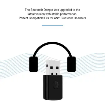 Mini USB Bluetooth Adaptor de 3,5 mm, Bluetooth 4.0+EDR USB Adaptor pentru PS4 Performanță Stabilă Cască Bluetooth