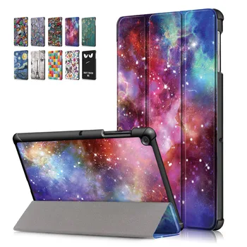 Pentru Samsung Tab S5e 10.5 Caz Tri-Fold Flip Stand Piele PU de Artă Pictate de Acoperire pentru Samsung Galaxy Tab S5e 10.5 T720 T725 Fundas