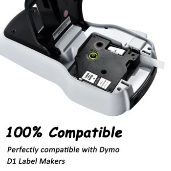 Cidy 5pcs Compatibil Dymo Labelmanager 24mm D1 Negru pe Alb Dymo Filtru dymo 53713 Eticheta Banda de Cartușe pentru dymo LM160 LM280