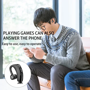 V9 Bluetooth hands-free cu cască fără fir de control vocal de afaceri de muzică fără fir Bluetooth setul cu cască cu microfon driver mișcare