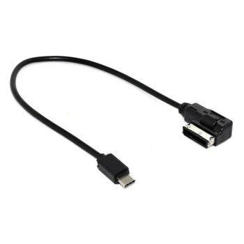 CY mass-Media În AMI MDI USB-C USB 3.1 Tip C de Încărcare Cablu Adaptor Pentru Masina VW AUDI A4 A6 Q5 Q7 & pentru Laptop Nou & Chromebook
