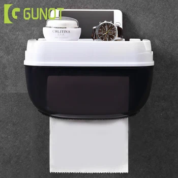 GUNOT Titularul de Hârtie Igienică montat pe Perete Igienic Dispenser de Hârtie Impermeabilă Țesut Cutie de Depozitare Pentru Baie și Toaletă