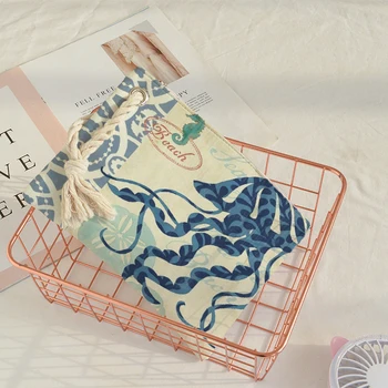 Crowdale Ambreiaj geantă de mână Sac de Moda stradă o geantă în mână Ocean serie Poseta de pictura abstracta Saci 2019 nou design